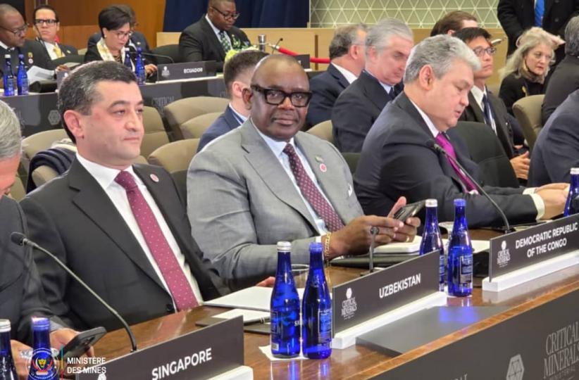 Le ministre de Mines Louis Watum, lors de la première réunion ministérielle sur les minéraux critiques, organisée par le gouvernement des États-Unis mercredi 4 février 2026