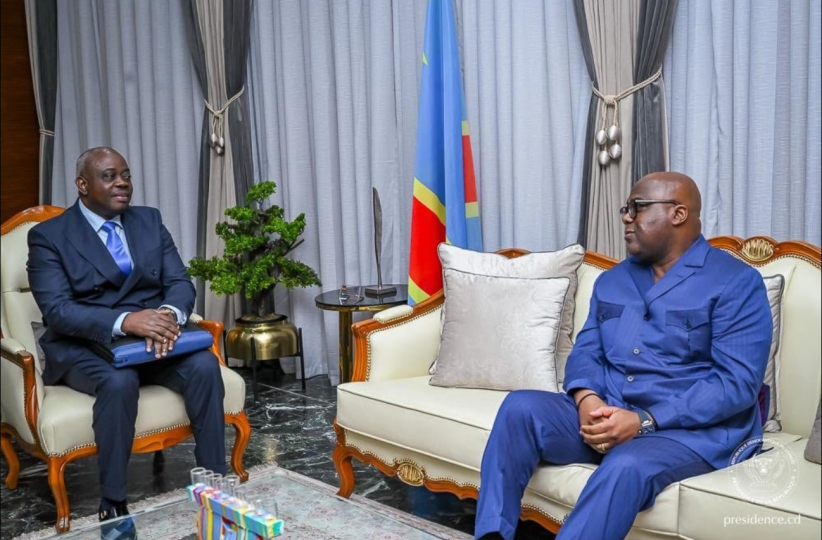 Félix Tshisekedi, président de la RDC et Christophe Bitasimwa, Inspecteur principal de l'IGF 